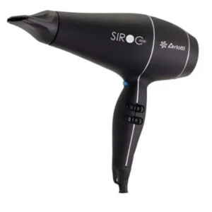 The Ceriotti SIROC professional hair dryer in black features a nano-ceramic build, long-lasting AC motor, multiple speed and temperature settings, and a removable stainless steel filter.