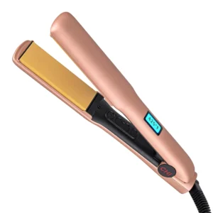 The Prosecco Please CHI Original Flat Iron features 1.25-inch ceramic floating plates for smooth, shiny, and frizz-free hair.