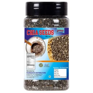 100 grams of chia seeds for health and weight management.