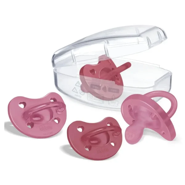 Chicco Silicone Dummies 16-36M, Soft Rubber, 4-Pack