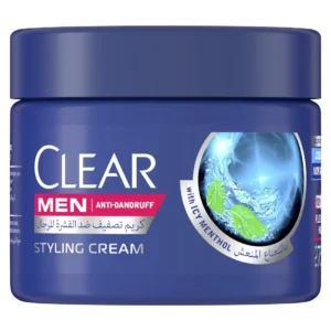 Clear Men Cool Sport Menthol styling cream provides a fresh, energized, casual look without dandruff worries.