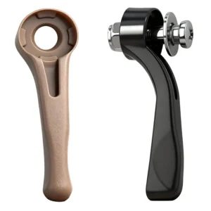 A close-up shows two hair clipper adjustment levers and screws, designed as replacement parts for Wahl 8148, 8504, and 8591 electric clippers, enhancing performance and longevity.