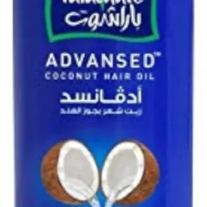 Parachute Advansed coconut hair oil with vitamin E nourishes hair roots, making hair thicker and stronger.
