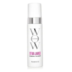 COLOR WOW Xtra Large Bombshell volumizer gives fine, thin hair lasting volume, body, and heat protection without stiffness or stickiness.
