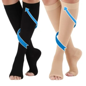 These 20-30 mmHg compression socks provide relief from varicose veins, swelling, edema, and leg pain, perfect for athletes, nurses, pregnant women, and anyone on their feet all day.