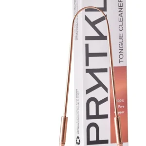 This handcrafted, 100% pure copper tongue cleaner for adults and kids is naturally antibacterial and designed for effective oral hygiene, removing debris without toxic coatings.