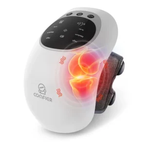 Experience cordless relief with the COMFIER heated knee massager, featuring vibration and adjustable straps for personalized comfort and joint pain relief.