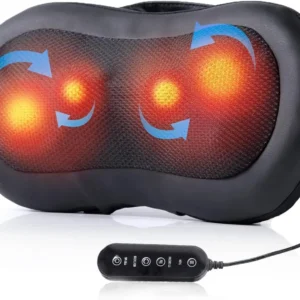 This cordless shiatsu neck and back massager pillow with heat provides a deep tissue kneading massage for the neck, shoulders, and back, making it a great gift for anyone seeking relaxation at home or in the office.
