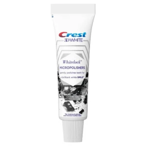 Crest 3D White toothpaste with Whitelock technology, charcoal infused and peppermint flavor, helps remove surface stains for a whiter, brighter smile.