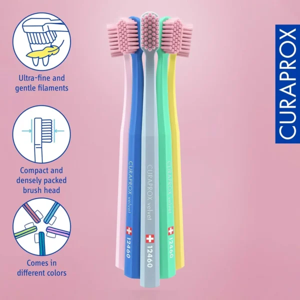 Curaprox Velvet Ultra-Soft Toothbrush for Sensitive Gums