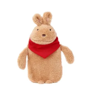 This brown, 1000ml hot water bottle has a soft, removable plush cover and is perfect for warming hands during winter or soothing aches with hot or cold compress.
