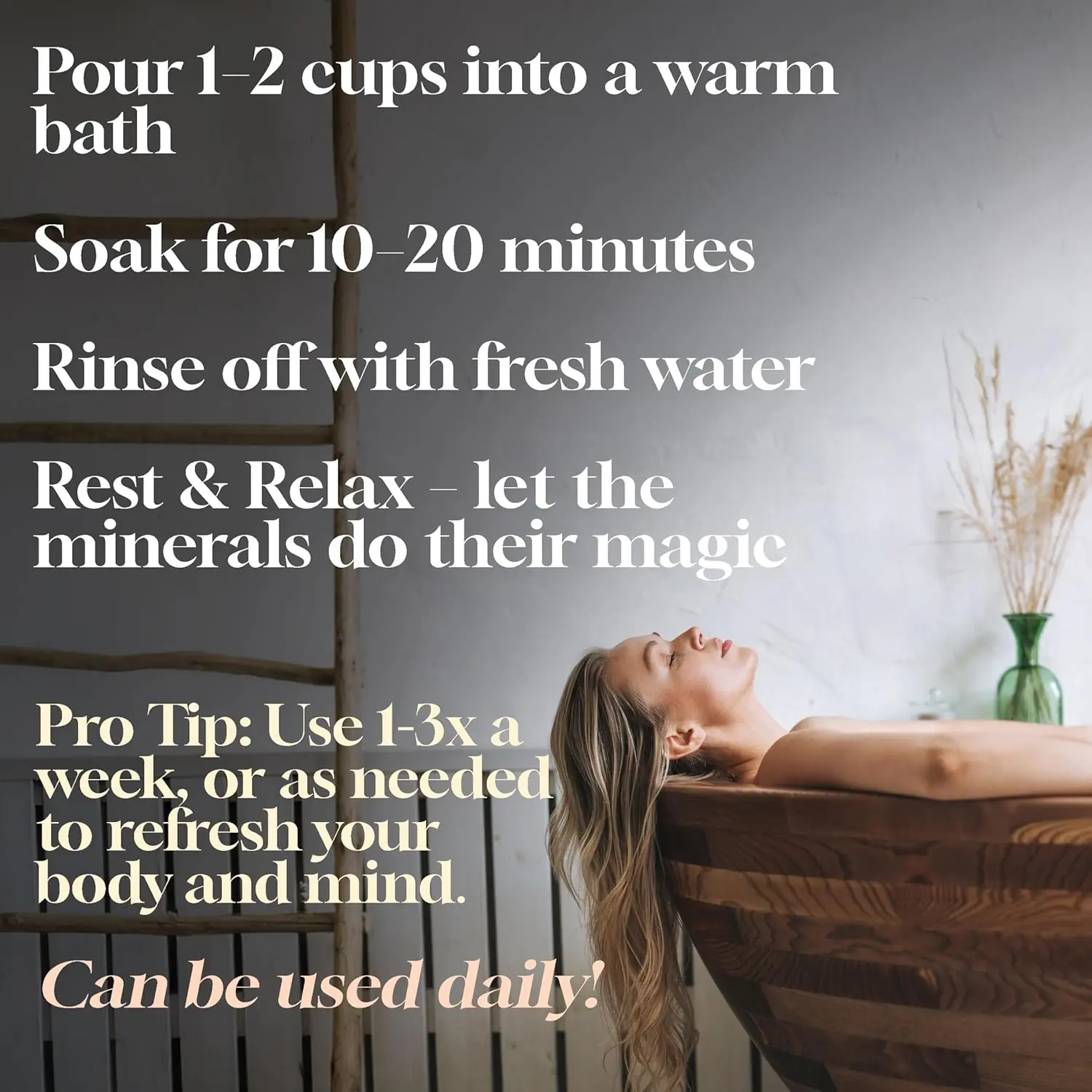 Two packs of Dead Sea bath salts containing over 21 minerals for muscle tension relief, relaxation, and dry skin moisturizing.