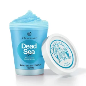 This Dead Sea Salt Scalp Scrub exfoliates and clarifies, providing relief from oily and itchy scalp, dandruff, and build-up, promoting healthier hair.
