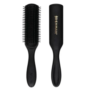 This Denman styling brush with 7 rows defines curls and ringlets while detangling and smoothing wet, naturally curly hair.