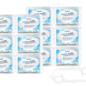 This pack of 600 dental flossers provides an easy and effective way to remove plaque, maintain optimal oral hygiene, and keep your mouth feeling clean whether at home or while traveling.
