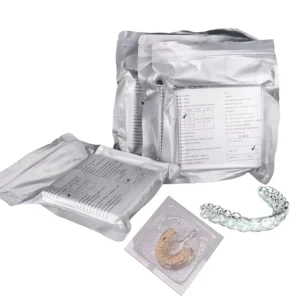 These dental retainer sheets are excellent thermoforming material, preventing blistering and rupture while providing weather and chemical resistance for orthodontic splints.