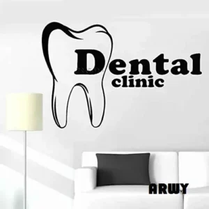 This dental wall decal features the quote "There Are Hundreds of Languages In The World But A Smile Speaks Them All" and is perfect for decorating a dental clinic or office.