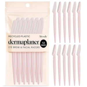 These dermaplaning razors gently exfoliate the face, removing dead skin cells and peach fuzz for smoother skin and better absorption of skincare products, while also shaping eyebrows.