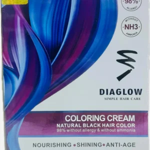 DIAGLOW hair coloring cream for all hair types provides vibrant color.