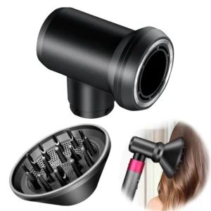 This Dyson Airwrap diffuser adapter turns your styler into a hair dryer with smooth, even airflow and prevents heat damage, perfect for drying curls.