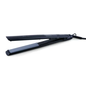 This professional digital hair straightener features an LED display, ceramic-coated plates, and adjustable temperature control for sleek, smooth hair.