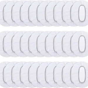 Two hundred clear disposable ear covers made of waterproof PE material, ideal for protecting ears during showers, hair dyeing, and salon treatments.
