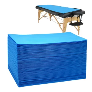 These disposable non-woven fabric massage table sheets provide a breathable and sanitary surface for spa treatments, esthetician services, tattoo sessions, waxing, and lash extensions, sized at 71" x 31".
