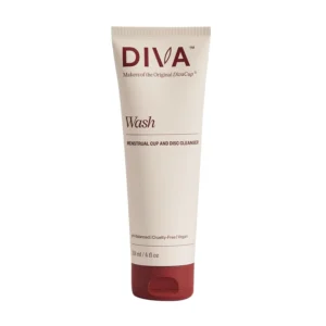 DivaWash menstrual cup cleanser is a gentle, plant-based wash designed to protect the medical-grade silicone of your DivaCup.