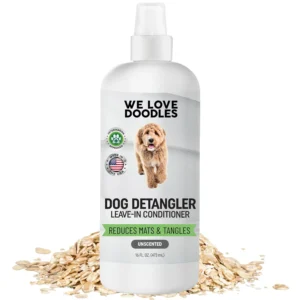 This dog detangling spray effectively removes knots and prevents future tangles, leaving your dog with a smooth, fresh lavender-scented coat.