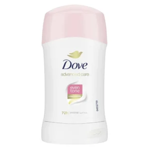 Dove Even Tone Rejuvenating Blossom antiperspirant deodorant stick helps restore natural underarm skin tone and provides 48-hour sweat and odor protection.