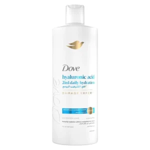 Dove 2in1 daily hydration shampoo and conditioner, infused with hyaluronic acid and bio-protein care technology, hydrates hair without weighing it down, suitable for all hair types.
