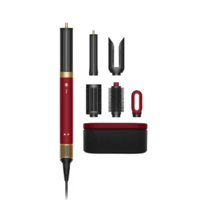 The Dyson Airwrap Co-anda 2X™ multi-styler in Red Velvet and Gold dries, curls, straightens, smooths, and volumizes hair with no heat damage.