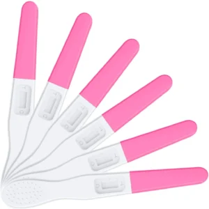 Six individually wrapped early detection pregnancy test strips by MomMed promise fast and accurate results in under 5 minutes, boasting over 99% accuracy.