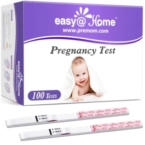 Easy@Home pregnancy test strips provide early and accurate detection of pregnancy, with results in just 5 minutes.