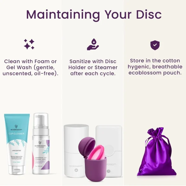 Ecoblossom Reusable Menstrual Disc - Period Cup Set