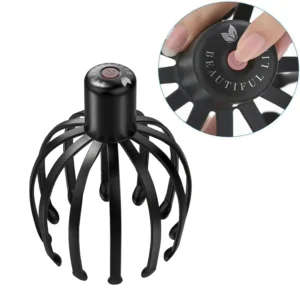 Enjoy a relaxing head massage with this electric scalp massager featuring 12 prongs and 3 massage modes for stress relief and better sleep.