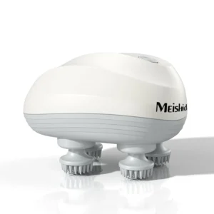 This electric scalp massager with soft silicone bristles offers relaxing vibration to stimulate hair growth and relieve stress for both humans and pets.