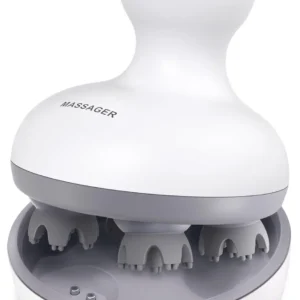 cotsoco electric scalp massager with four massage heads and 84 nodes provides a deep kneading massage for hair growth, stress release, and relaxation.