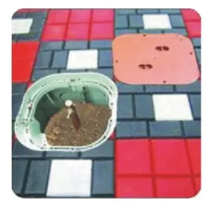 This is an Excel Earthing Pit Chamber, built for high load-bearing capacity and UV protection, sized at 18x18CM.