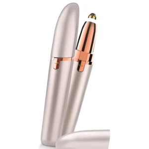This rechargeable women's eyebrow trimmer with LED light is a safe and painless way to remove unwanted facial hair, ideal for travel.