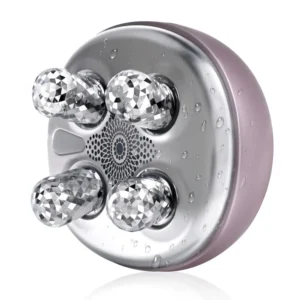 This MYCARBON face massager with EMS microcurrents and four rollers helps lift and tone skin, reduce wrinkles, and improve absorption of skincare products.