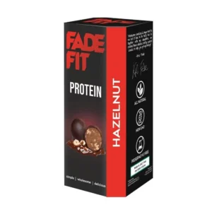 Fade Fit hazelnut protein balls are a delicious and healthy all-natural gluten-free snack with 6g of protein per serving, made in the United Arab Emirates.