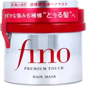 Fino hair mask treatment intensely moisturizes, strengthens, and repairs dry, naturally dry, and damaged hair with nourishing oils.