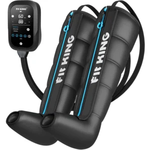 The FIT KING cordless leg compression massager provides athletes with a customizable 5-zone massage for enhanced muscle recovery and improved circulation.