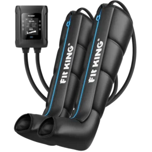 The FIT KING rechargeable air compression leg massager provides a customized massage with adjustable pressure and massage zones for ultimate comfort and recovery.