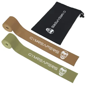 Gymreapers floss bands help improve range of motion, reduce soreness, and provide muscle compression for recovery.