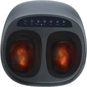 This foot massager machine provides deep kneading shiatsu massage with adjustable intensity and soothing heat to relieve foot pain and improve circulation, perfect for plantar fasciitis and neuropathy.
