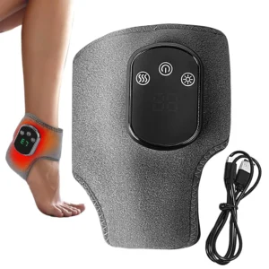 Rechargeable heated foot and ankle massager offers triple massage modes and adjustable heat settings for relaxation and tension relief after gym, fitness, running, or sports activities.