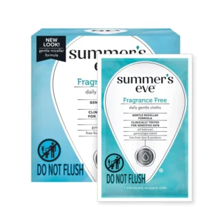 Individually wrapped, fragrance-free Summer's Eve cleansing cloths gently cleanse, freshen, and remove odor-causing bacteria.