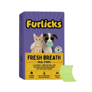 Furlicks fresh breath strips for dogs and cats freshen breath, promote healthy gums, and are easy to administer for all-natural oral care.